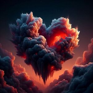 Heart-Shaped Cloud Art Print